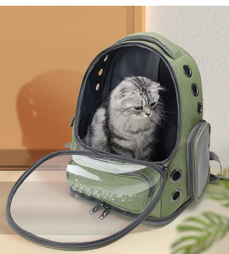 Transparent Pet Carrier Backpack – Travel Bag for Cats & Small Dogs