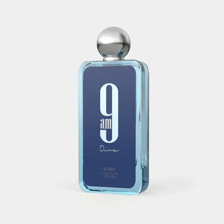 9 AM Dive fragrance bottle with refreshing design and invigorating scent.