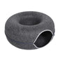 Donut Cat Bed & Tunnel – Interactive Felt House for Cats & Kittens