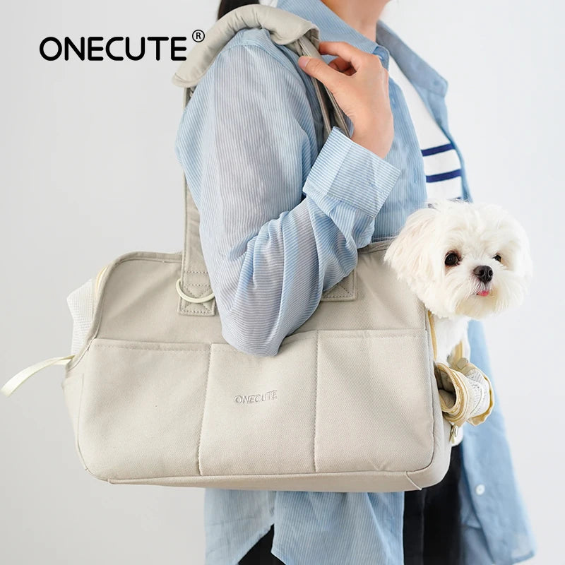 Portable Cotton Dog Carrier Sling – Handbag for Small & Medium Dogs