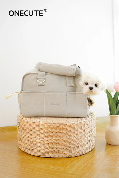 Portable Cotton Dog Carrier Sling – Handbag for Small & Medium Dogs