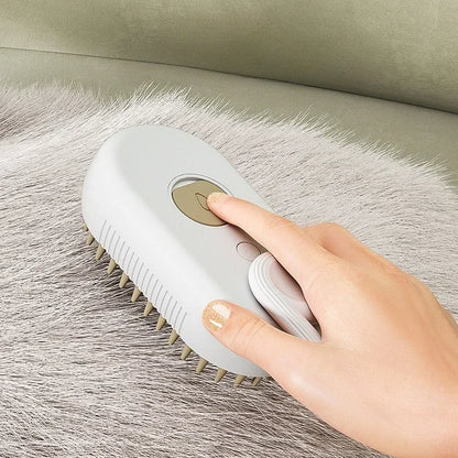 3-in-1 Steam Spray Pet Massage Brush – Hair Removal Comb for Cats & Dogs