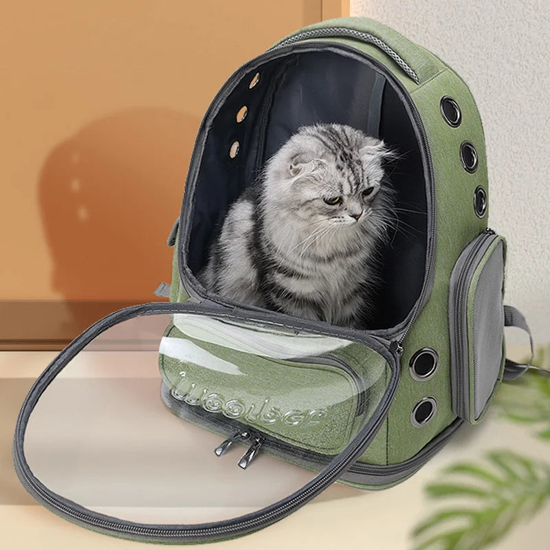 Transparent Pet Carrier Backpack – Travel Bag for Cats & Small Dogs