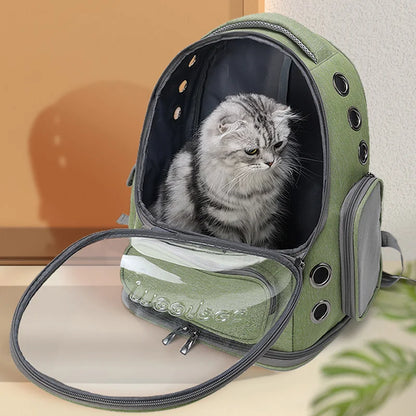 Transparent Pet Carrier Backpack – Travel Bag for Cats & Small Dogs