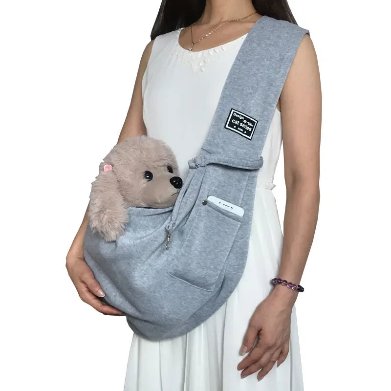 Portable Dog & Cat Sling Carrier – Crossbody Shoulder Bag for Travel