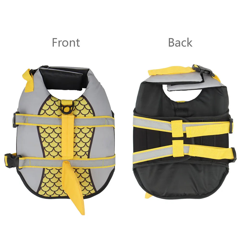 Shark-Style Dog Life Jacket – Summer Swim Vest for Pets
