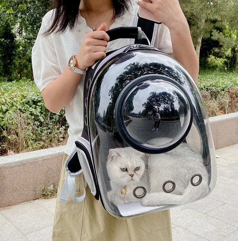 Premium Transparent Space Capsule Pet Backpack – Lightweight Travel Carrier