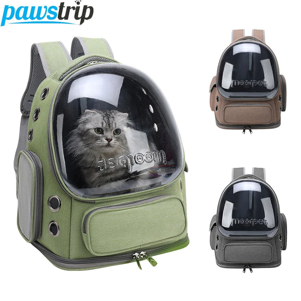 Transparent Pet Carrier Backpack – Travel Bag for Cats & Small Dogs