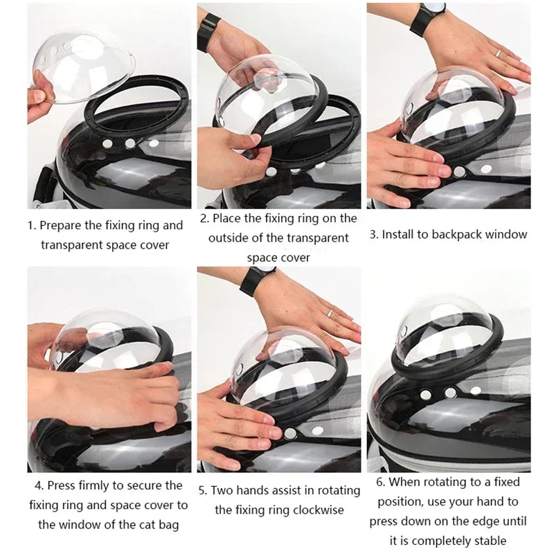 Premium Transparent Space Capsule Pet Backpack – Lightweight Travel Carrier