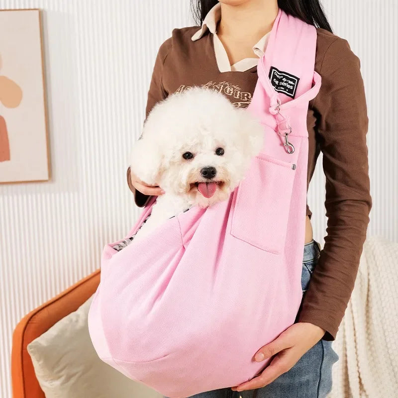 Portable Dog & Cat Sling Carrier – Crossbody Shoulder Bag for Travel