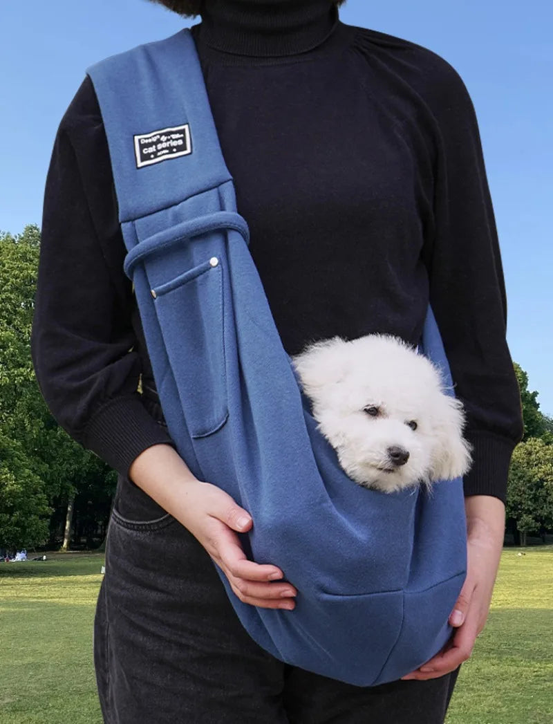 Portable Dog & Cat Sling Carrier – Crossbody Shoulder Bag for Travel