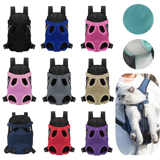 Portable Mesh Pet Carrier Backpack – Double-Shoulder Travel Bag