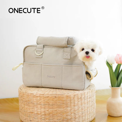 Portable Cotton Dog Carrier Sling – Handbag for Small & Medium Dogs