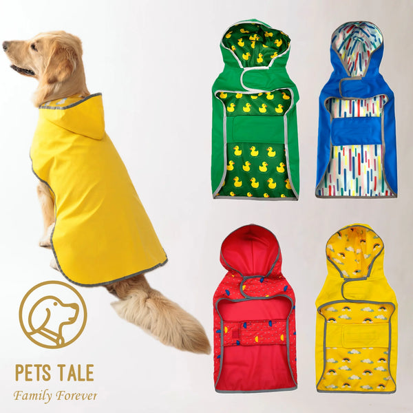 Double-Layer Yellow Dog Raincoat – Two-Way Wear