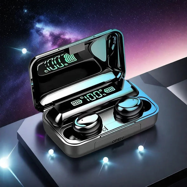 F9 Wireless Earphones – Bluetooth Stereo, Sport Waterproof, Noise-Reduction with Mic
