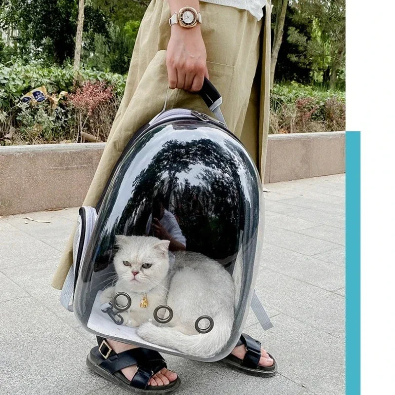Premium Transparent Space Capsule Pet Backpack – Lightweight Travel Carrier
