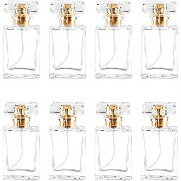 8pcs 30ml Refillable Glass Perfume Spray Bottles