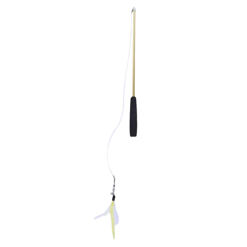 Telescopic 3-Section Cat Teaser Wand – Interactive Kitten Toy