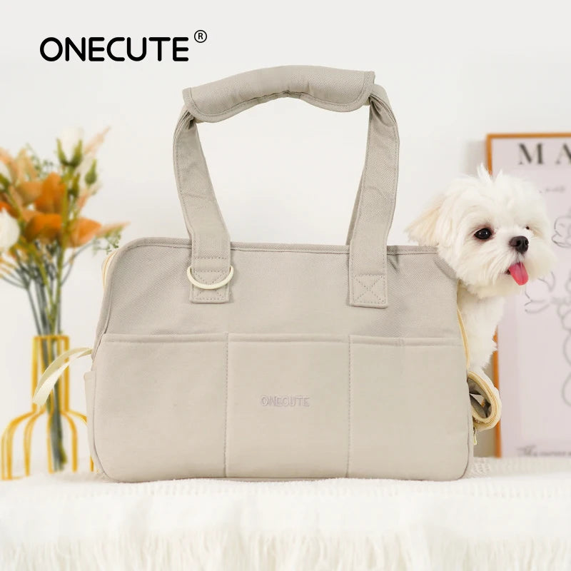 Portable Cotton Dog Carrier Sling – Handbag for Small & Medium Dogs