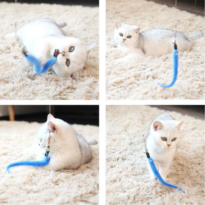 Replaceable Plush Cat Toy Worm Heads – Funny Cat Stick Accessories (5/6/10/11 Pcs)