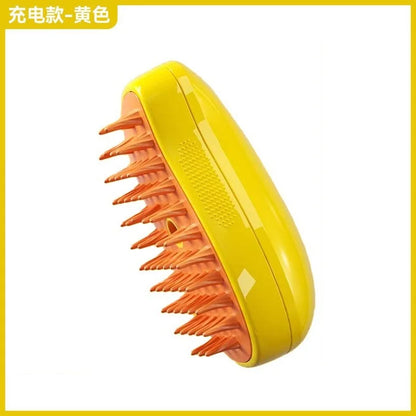3-in-1 Electric Steam Pet Brush – Grooming & Massage Tool for Cats & Dogs