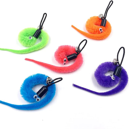Replaceable Plush Cat Toy Worm Heads – Funny Cat Stick Accessories (5/6/10/11 Pcs)