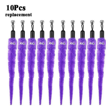 Replaceable Plush Cat Toy Worm Heads – Funny Cat Stick Accessories (5/6/10/11 Pcs)