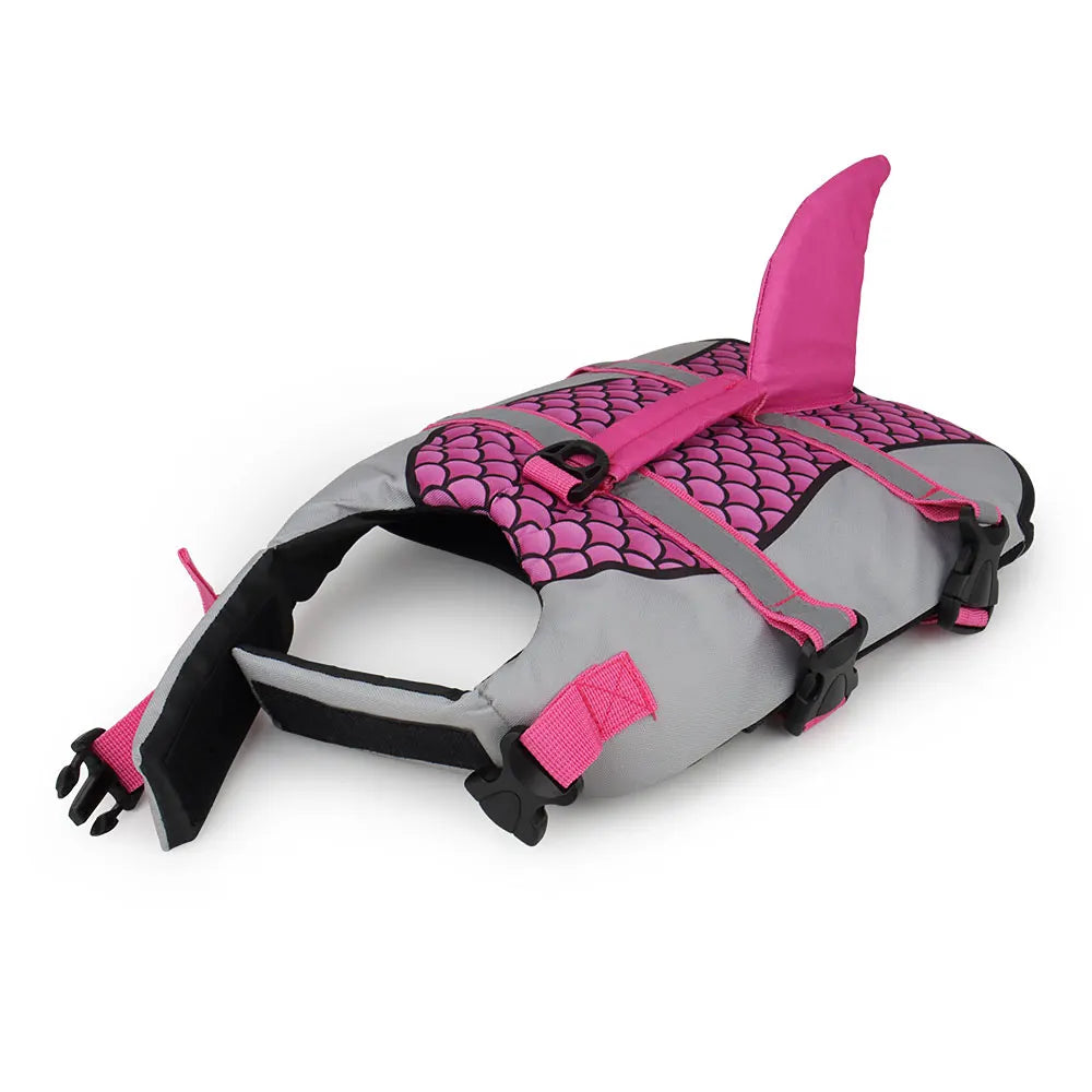 Shark-Style Dog Life Jacket – Summer Swim Vest for Pets