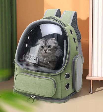 Transparent Pet Carrier Backpack – Travel Bag for Cats & Small Dogs