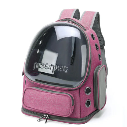 Transparent Pet Carrier Backpack – Travel Bag for Cats & Small Dogs