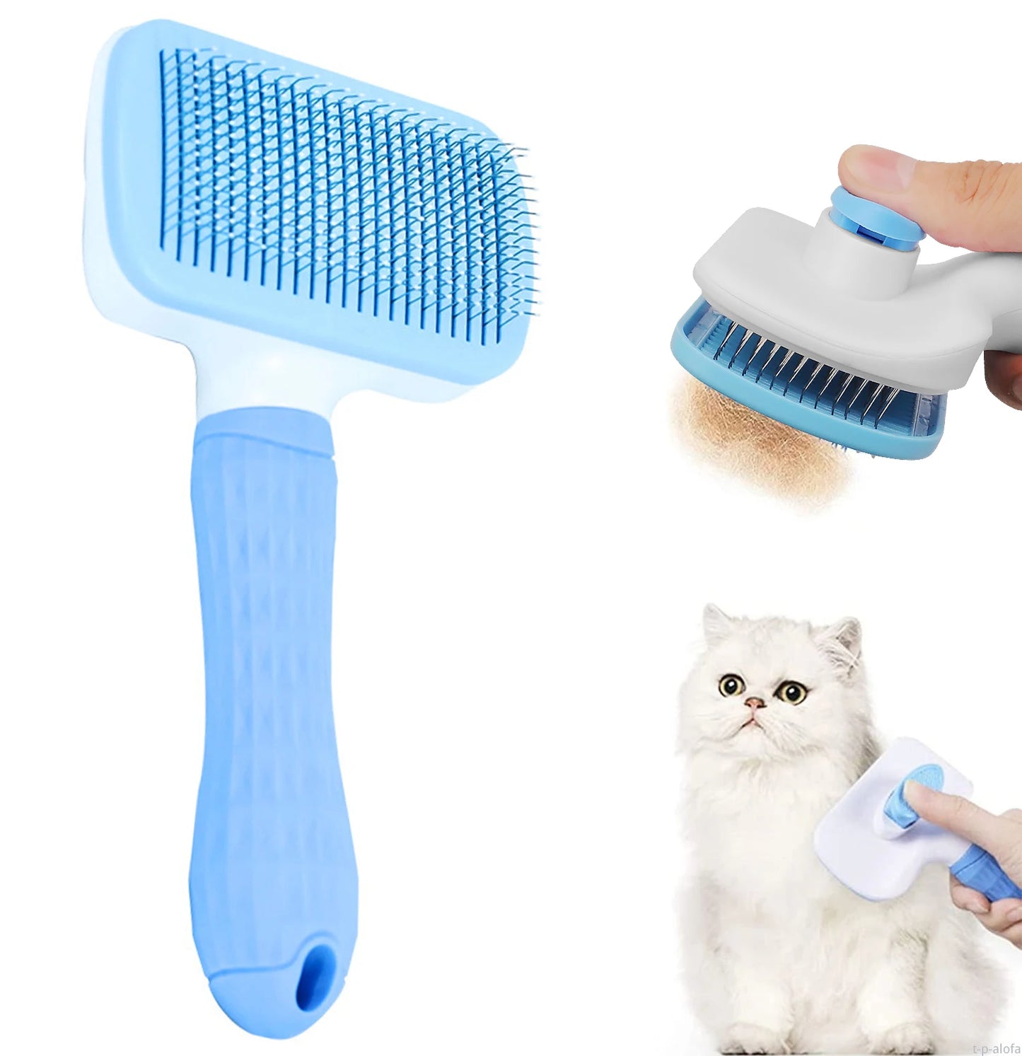 Dog & Cat Hair Remover Brush – Grooming Comb for Long-Haired Pets