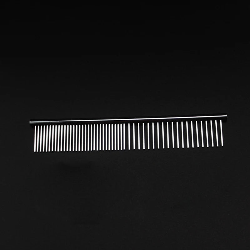 Stainless Steel Dog & Cat Grooming Comb – Long Hair Fur Removal Dematting Brush