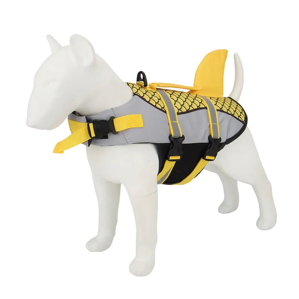 Shark-Style Dog Life Jacket – Summer Swim Vest for Pets