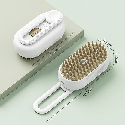 3-in-1 Steam Cat Brush & Grooming Comb