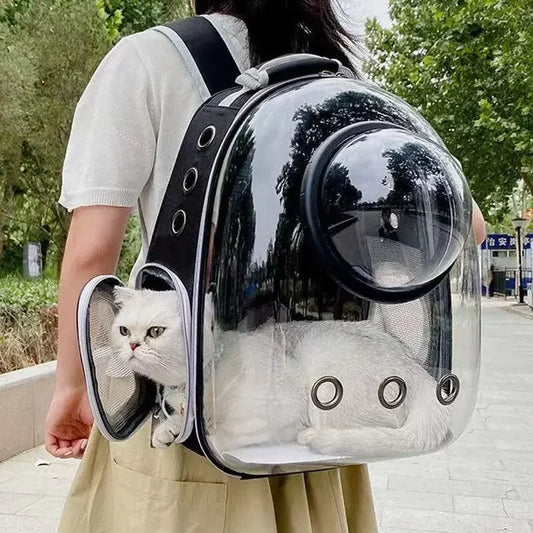 Premium Transparent Space Capsule Pet Backpack – Lightweight Travel Carrier