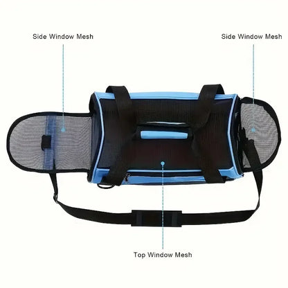 Portable Mesh Pet Carrier Bag – Travel & Outdoor Handbag for Small Dogs & Cats