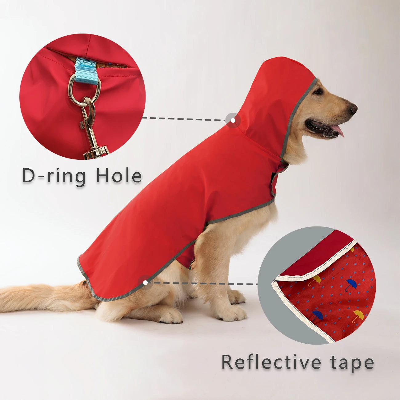 Double-Layer Yellow Dog Raincoat – Two-Way Wear