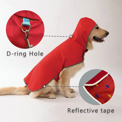 Double-Layer Yellow Dog Raincoat – Two-Way Wear