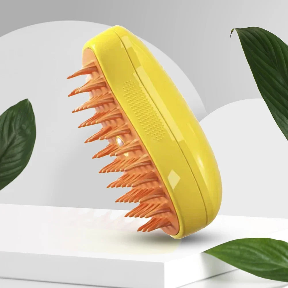 3-in-1 Steam Spray Pet Massage Brush – Hair Removal Comb for Cats & Dogs