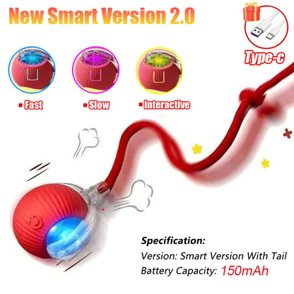 Automatic Rolling Cat & Dog Ball – Rechargeable Smart Interactive Toy