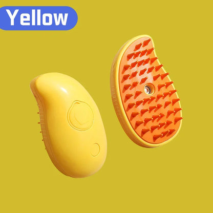 3-in-1 Steam Spray Pet Massage Brush – Hair Removal Comb for Cats & Dogs