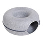 Donut Cat Bed & Tunnel – Interactive Felt House for Cats & Kittens
