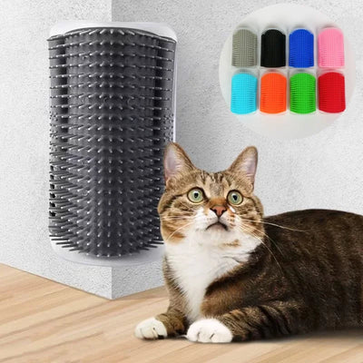 Cat Massage & Hair Removal Wall Brush – Self-Cleaning Pet Grooming Tool