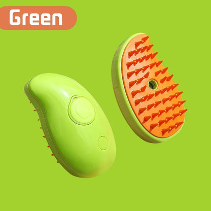 3-in-1 Steam Spray Pet Massage Brush – Hair Removal Comb for Cats & Dogs