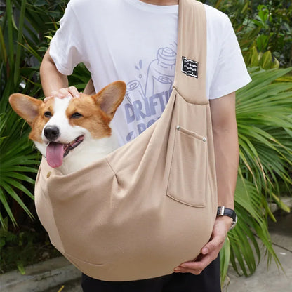 Portable Dog & Cat Sling Carrier – Crossbody Shoulder Bag for Travel