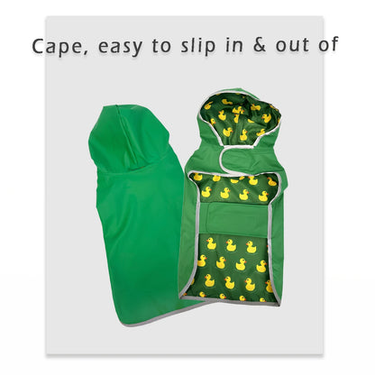 Double-Layer Yellow Dog Raincoat – Two-Way Wear