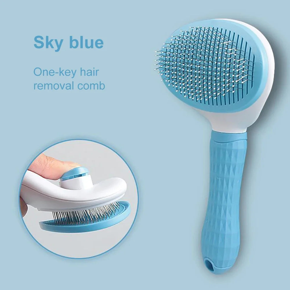 Dog & Cat Hair Remover Brush – Grooming Comb for Long-Haired Pets