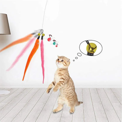 Replaceable Plush Cat Toy Worm Heads – Funny Cat Stick Accessories (5/6/10/11 Pcs)