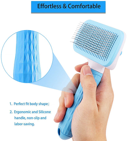 Dog & Cat Hair Remover Brush – Grooming Comb for Long-Haired Pets