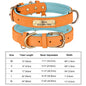 Personalized PU Leather Dog Collar with Free Engraved ID Tag